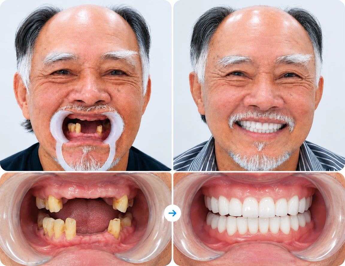 Dương Công Trí — Avora Dental before and after treatment